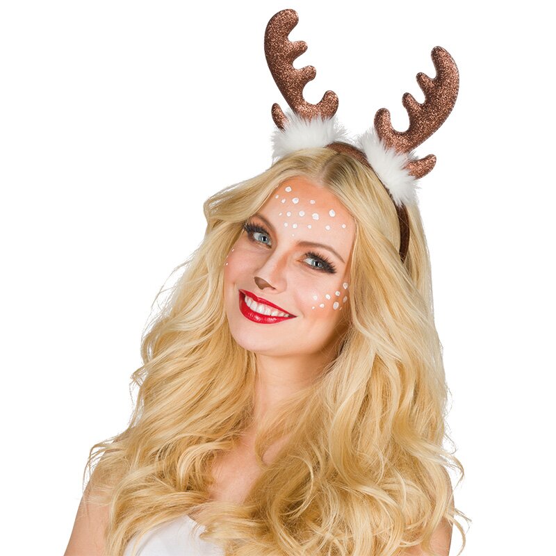 Rentier Glitzer Haarreif