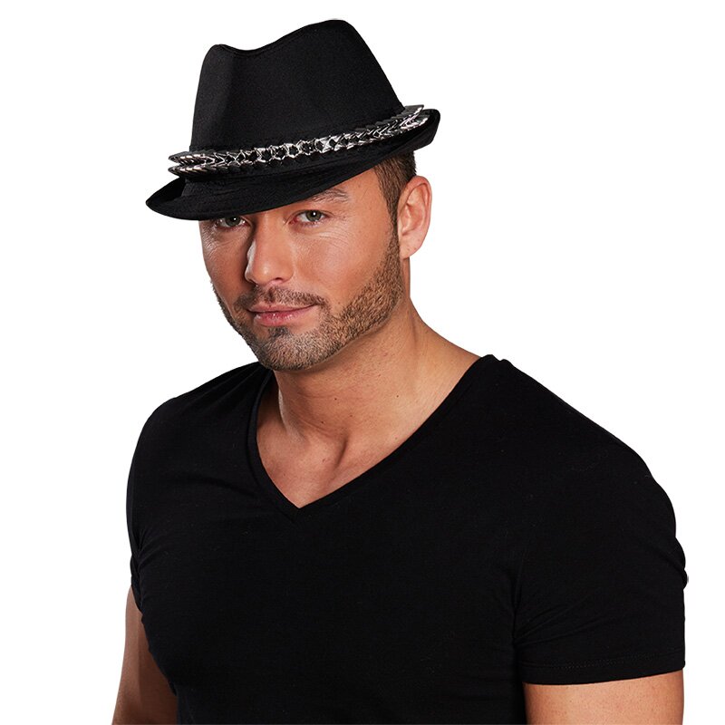 Fedora Stacheln schwarz