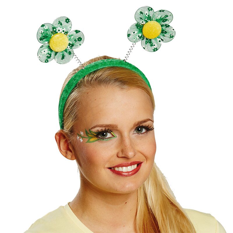 Blumen Haarreif grün