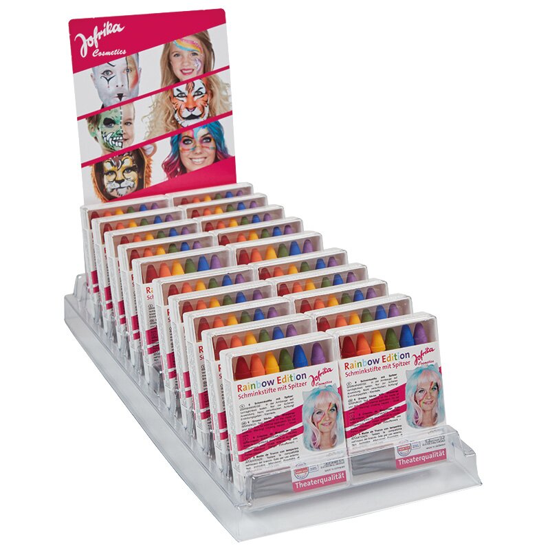 6 Schminkstifte Regenbogen, 20 Stk., Display
