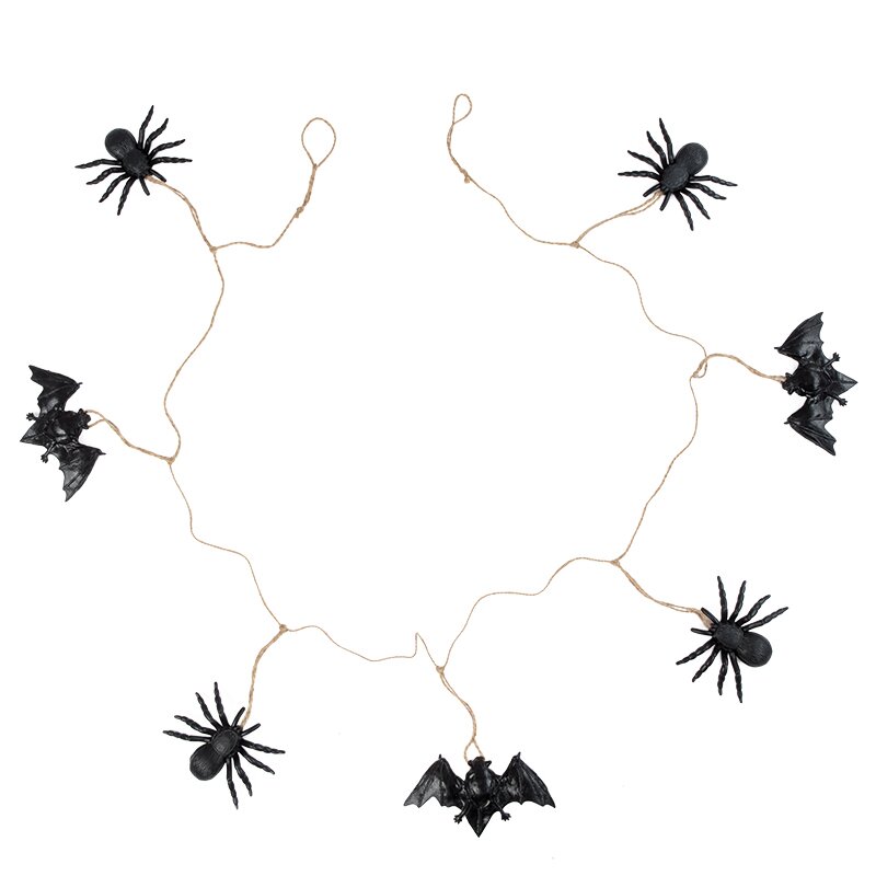 Girlande Fledermäuse & Spinnen, Länge ca. 180 cm