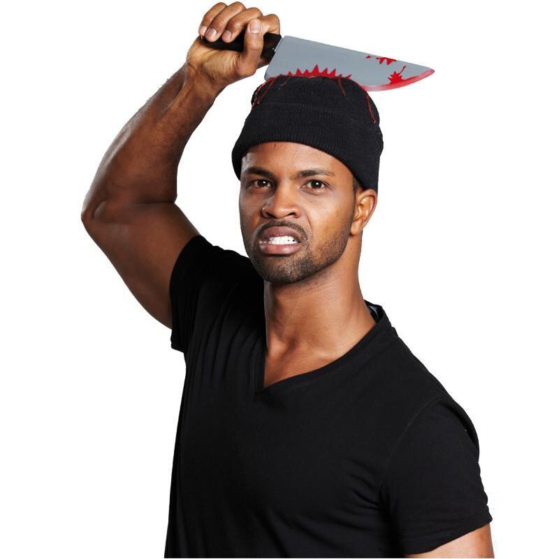 Mütze Halloween mit Messer