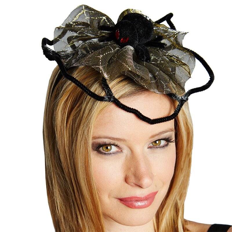 Spinnennetz mit Spinne gold Haarreif