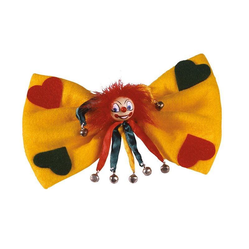 Fliege mit Clownbrosche 20 cm