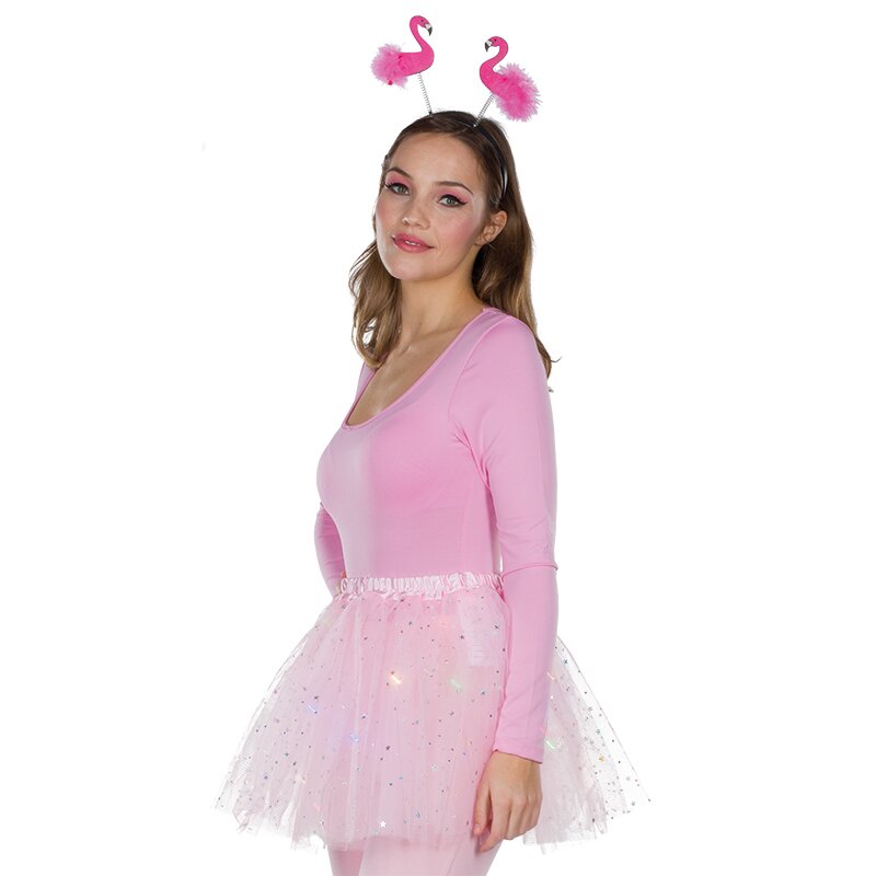 Tüllrock LED rosa Erwachsene inkl. Batterien