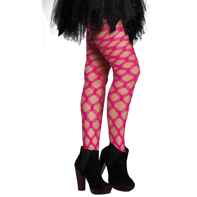 Netzstrumpfhose pink