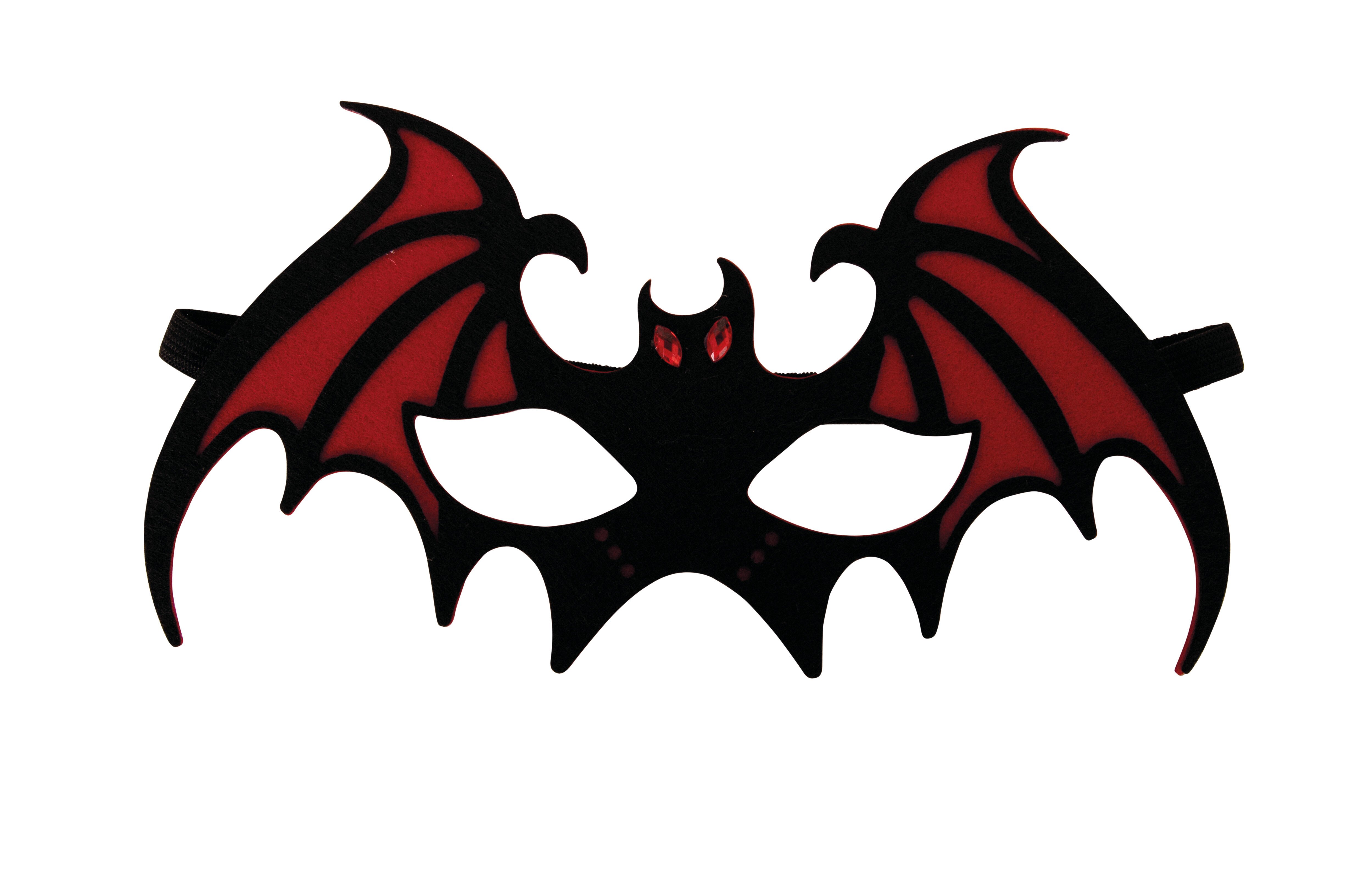 Halloweenmaske Filz, rot