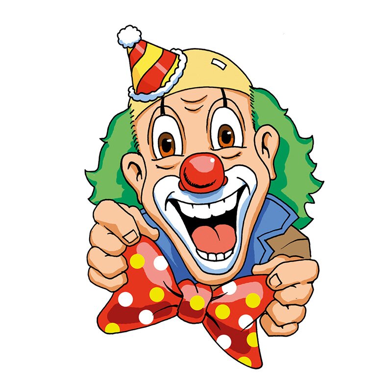 Clowndeko grünes Haar 45 x 78cm