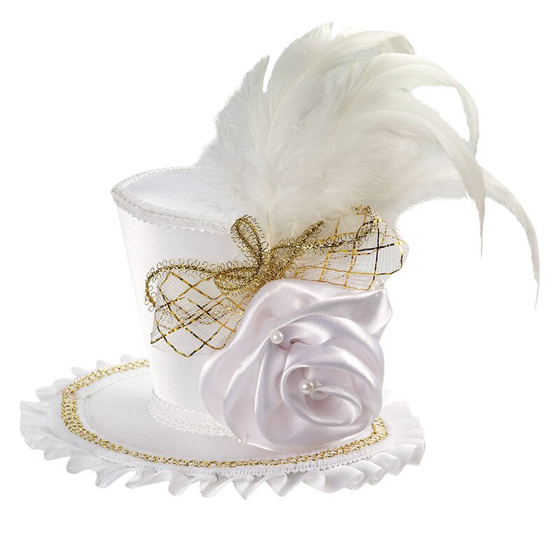 Satin-Zylinder mit Blume Haarclip