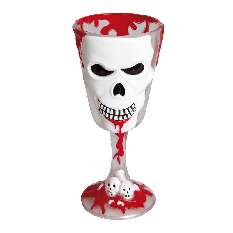 Horrorweinglas Totenkopf 18cm
