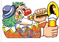 Clowndeko mit Tröte 45 x 78 cm