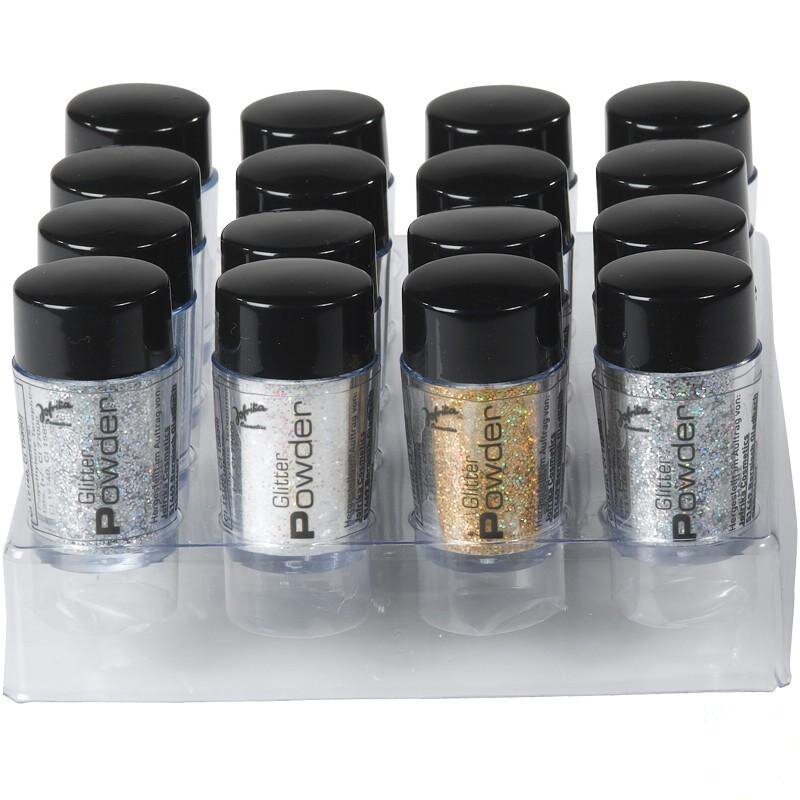 Glitter Powder, 15 Stk., Display
