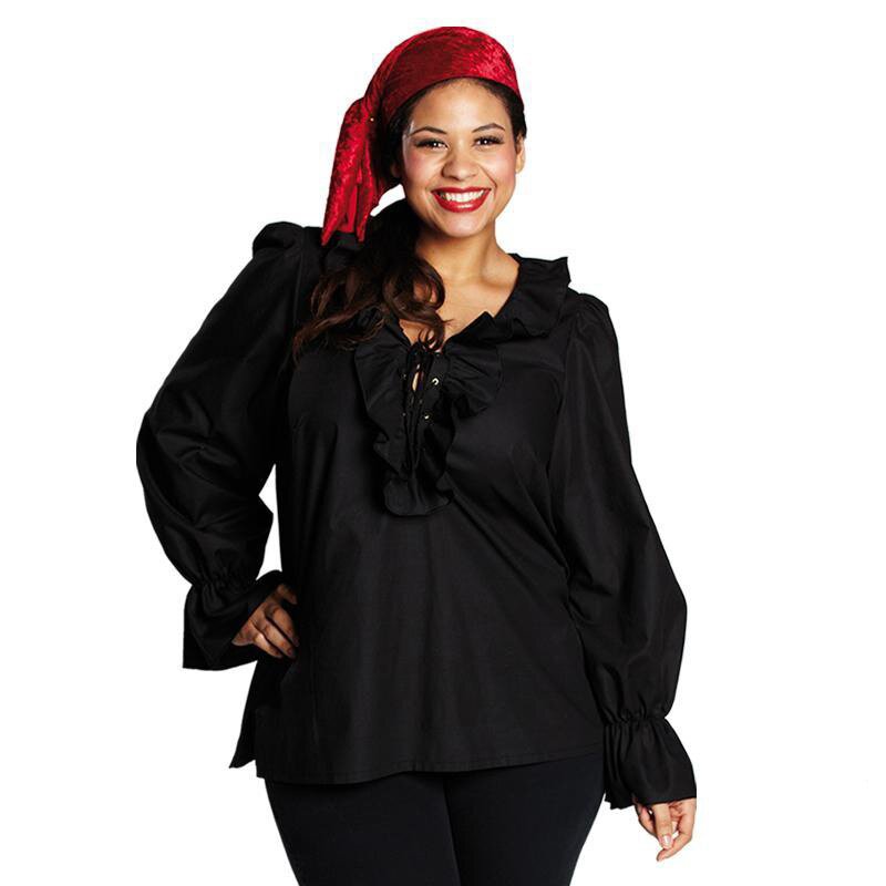 Piratenbluse schwarz alte #3700 008