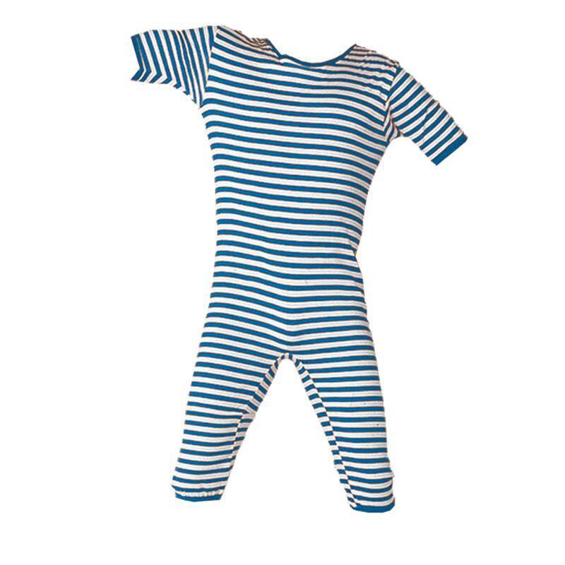 Badeanzug garngefärbt blau/weiß