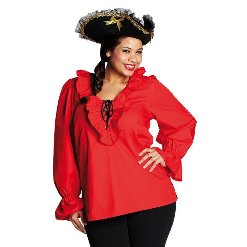 Piratenbluse rot 
