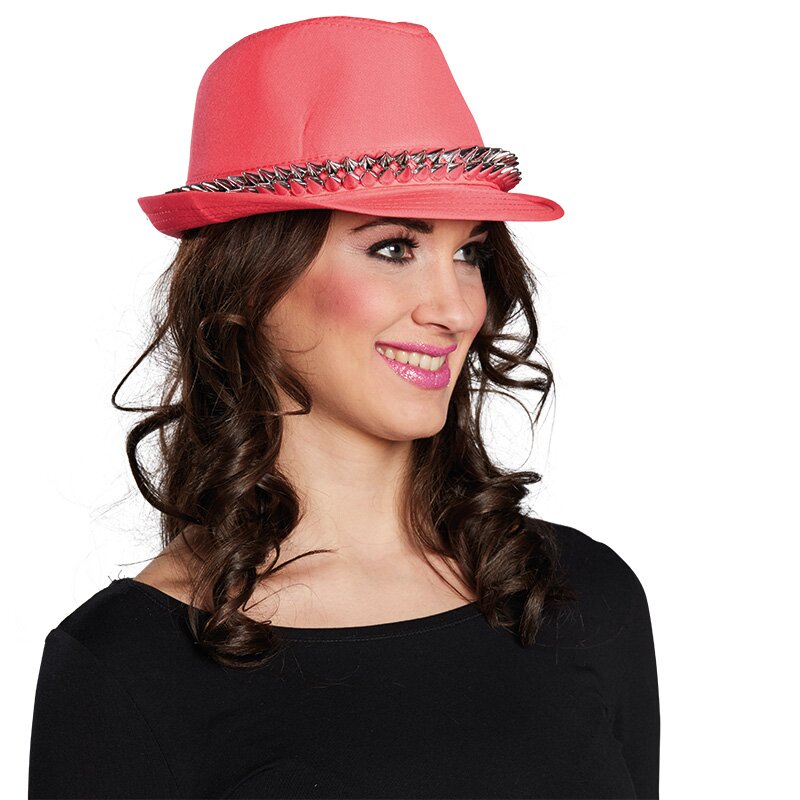 Fedora Stacheln pink